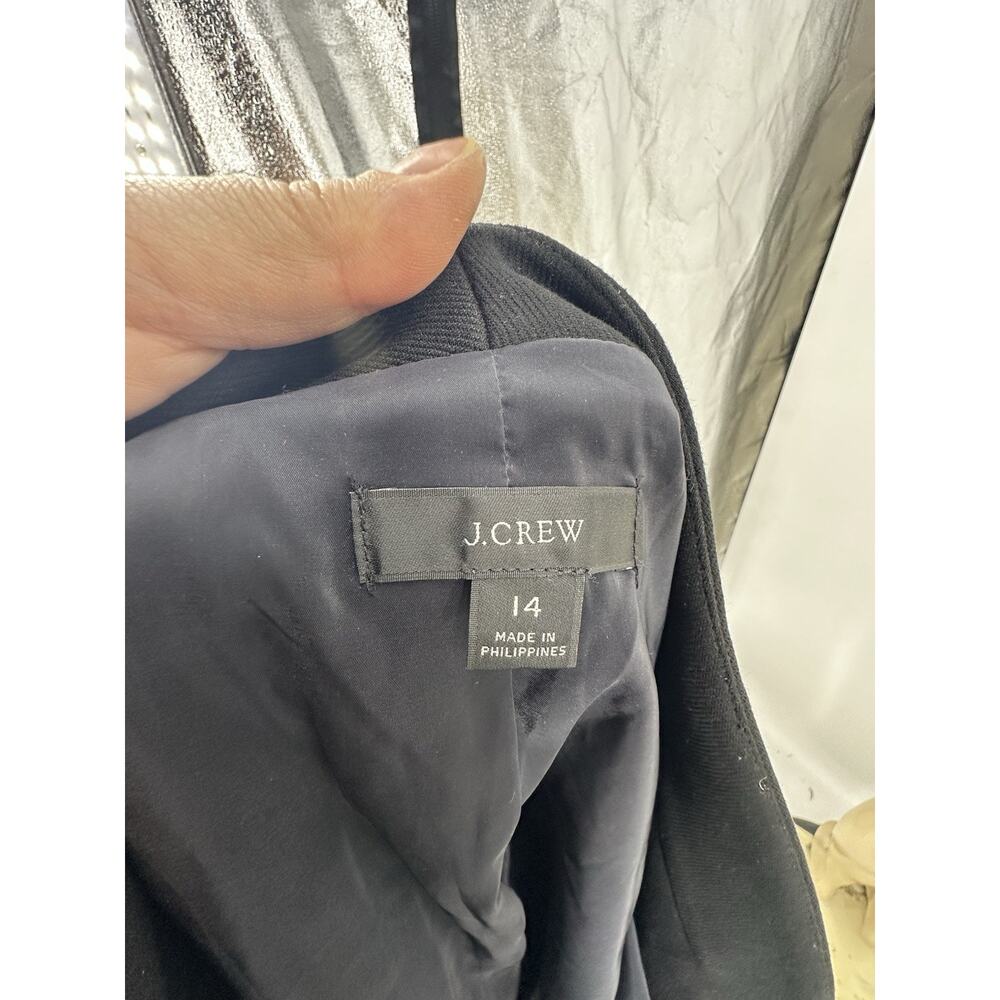 J.Crew Size 14 Blazer Going-Out Open Stretch Twill Black Sport Coat Jacket CLT - Picture 4 of 8